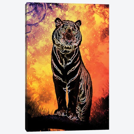 Soul Of The Tiger Canvas Print #DNI39} by Donnie Art Canvas Art
