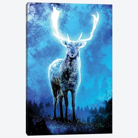 Soul Of The Deer Of Light Canvas Print #DNI41} by Donnie Art Canvas Art Print
