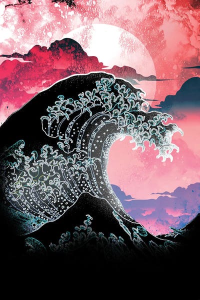 Soul Of The Classic Great Wave by Donnie Art framed canvas print