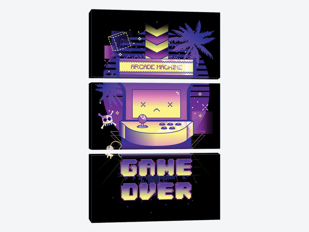 Game Over by Donnie Art 3-piece Art Print