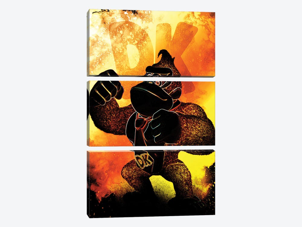 Soul Of The Gorilla by Donnie Art 3-piece Art Print