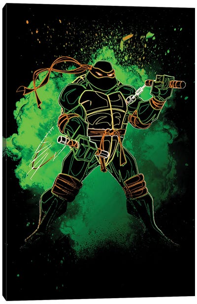 Soul Of The Orange Turtle Canvas Art Print - Teenage Mutant Ninja Turtles