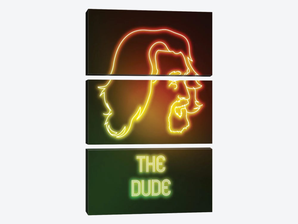 Neon Dude by Donnie Art 3-piece Canvas Print