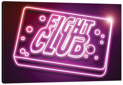 Neon Soap Canvas Art Print - Fight Club