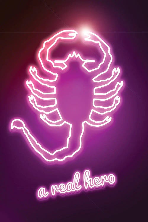 Neon Real Hero by Donnie Art wall art
