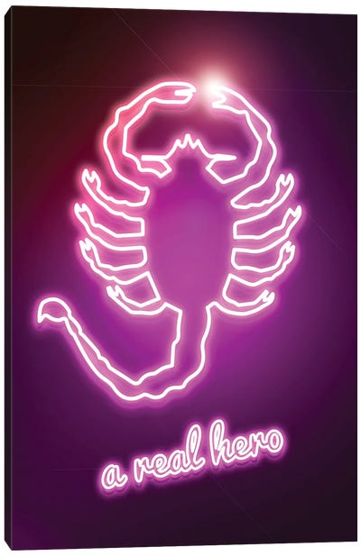 Neon Real Hero Canvas Art Print - Scorpions
