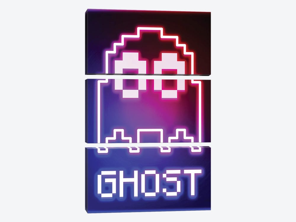 Neon Ghost by Donnie Art 3-piece Art Print