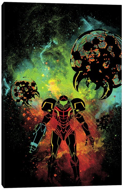 Space Hunter Art Canvas Art Print - Metroid