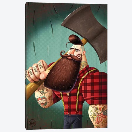 Lumberjack Canvas Print #DNM11} by Dean MacAdam Canvas Artwork
