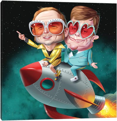 Rocketmen Canvas Art Print - Elton John