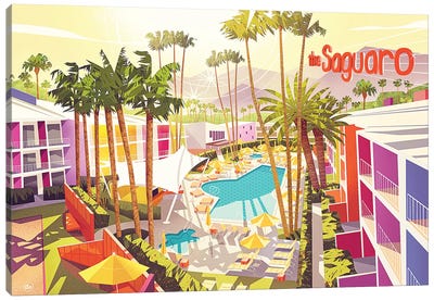 Saguro Palm Springs Canvas Art Print - Architecture Art