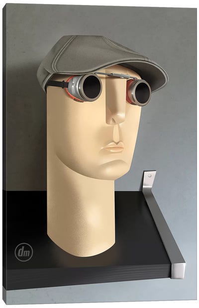 Still Life Mannequin Head Canvas Art Print - Glasses & Eyewear Art