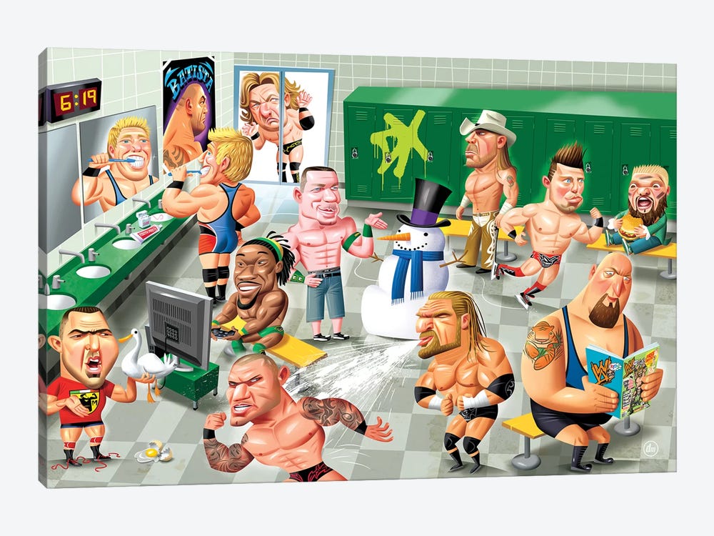 WWE LockerRoom by Dean MacAdam 1-piece Canvas Artwork