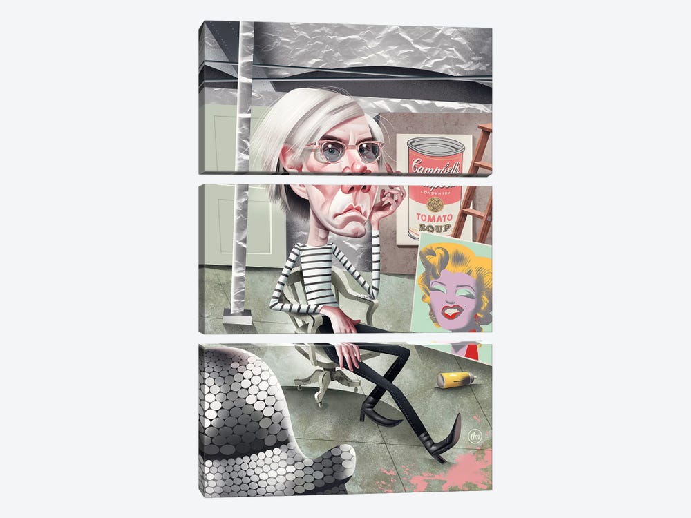 Andy Warhol by Dean MacAdam 3-piece Art Print