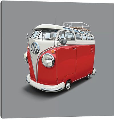 Volkswagen Van Canvas Art Print - Dean MacAdam