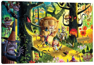 The Wizard Of Oz Canvas Art Print - Literature Art