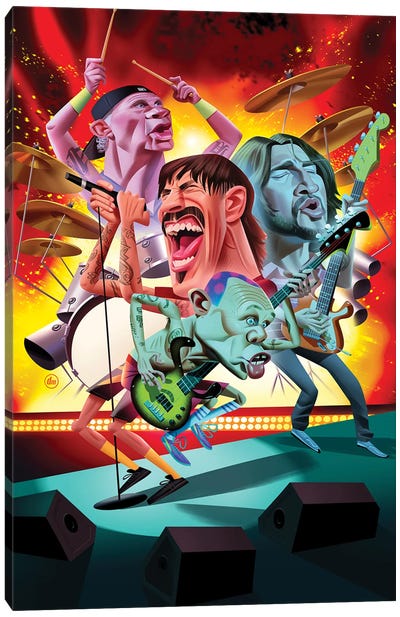 The Red Hot Chili Peppers Canvas Art Print - Dean MacAdam