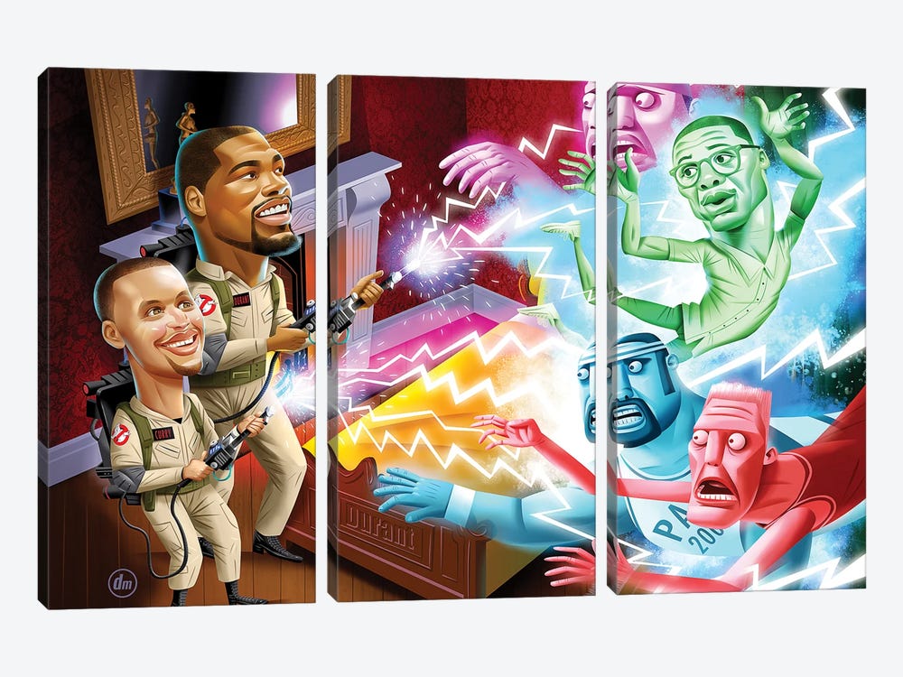 Durant Curry Ghostbusters by Dean MacAdam 3-piece Canvas Wall Art