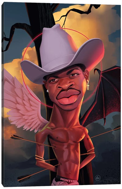 Lil Nas X Canvas Art Print - Cowboy & Cowgirl Art