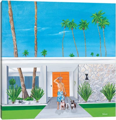 Bill And The Boys Canvas Art Print - Palm Springs