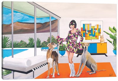 Debbie Does Disco Canvas Art Print - Palm Springs