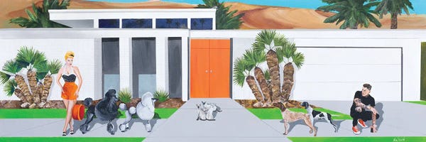 Mid-Century Modern Animals: Love At First Sight by Dan Nelson