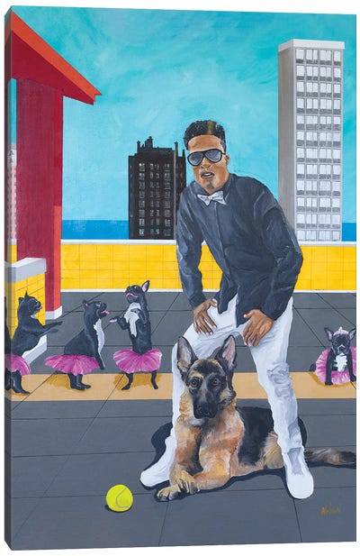 Trey Donovan Canvas Art Print - French Bulldog Art