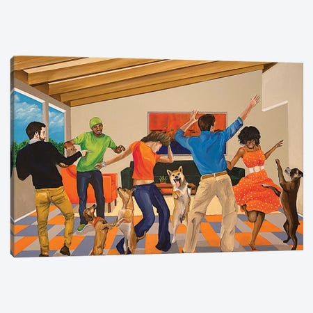 Dance Party Canvas Print #DNN30} by Dan Nelson Art Print