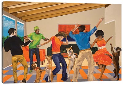 Dance Party Canvas Art Print - Party Animals