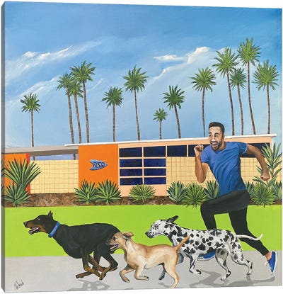 The Race Canvas Art Print - Palm Springs Art