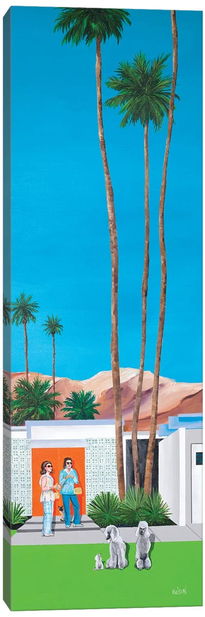 Nina And Rose Canvas Art Print - Palm Springs