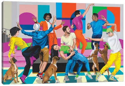 House Party Canvas Art Print - Art by LGBTQ+ Artists
