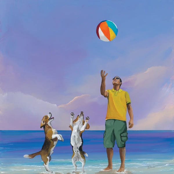 Beagles: Beach Ball by Dan Nelson