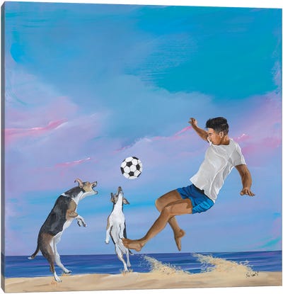 Soccer Boys Canvas Art Print - Dan Nelson
