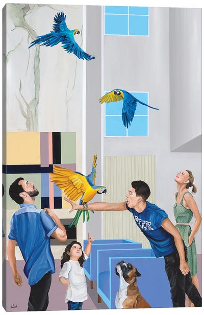 Who Let The Birds Out Canvas Art Print - Dan Nelson