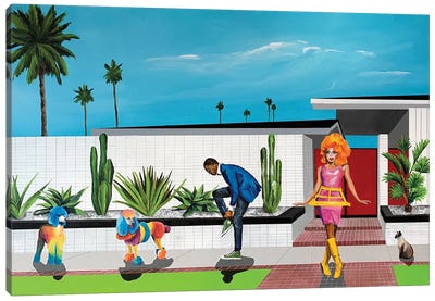 Off To Pride Canvas Art Print - Palm Springs Art