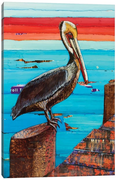 Layover Canvas Art Print - Pelican Art