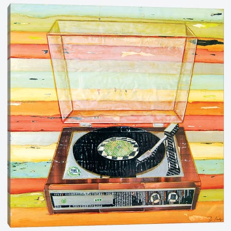 Put A Needle On The Record Canvas Print #DNP53} by Danny Phillips Canvas Art Print