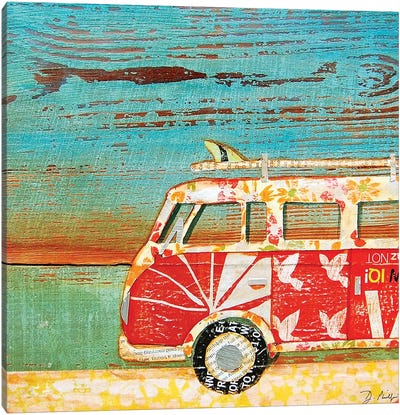 Santa Cruise Canvas Art Print - Surfing Art