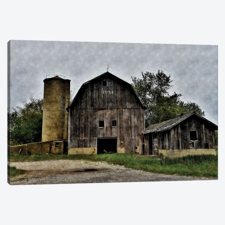The Old Barn & Silo Canvas Print #DNS1} by Denise Romita Canvas Art