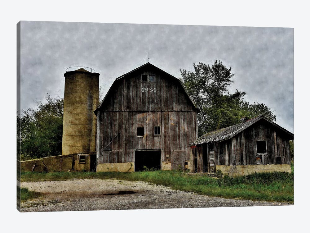 The Old Barn & Silo by Denise Romita 1-piece Canvas Wall Art