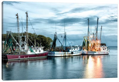The Shrimping Fleet Canvas Art Print - By Water