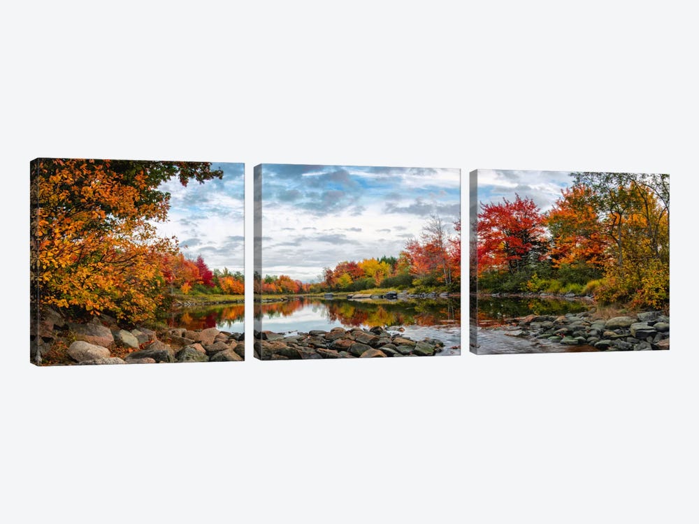 Northeast Creek Panorama 3-piece Canvas Art