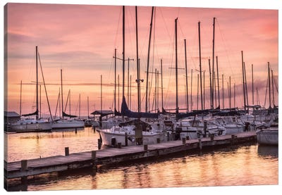 Set To Sail Canvas Art Print - Nautical Scenic Photography