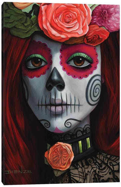 Maricela Canvas Art Print - Día de los Muertos Art