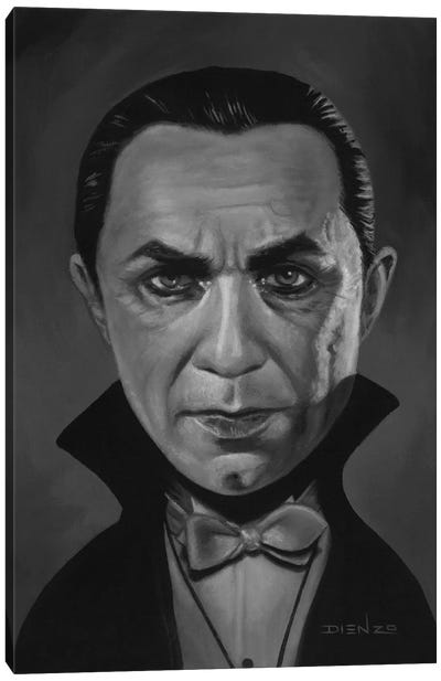 Dracula Canvas Art Print - Gray Art