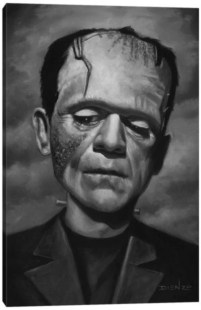 Frankenstein Canvas Art Print - Caricature Art