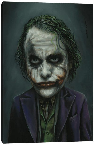 Joking Ledger Canvas Art Print - Heath Ledger