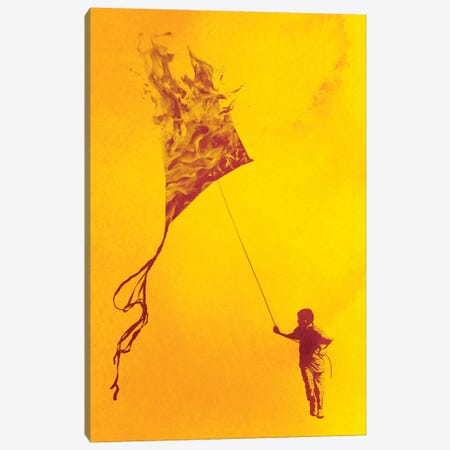 Playing With Fire Canvas Print #DOB40} by Rob Dobi Art Print