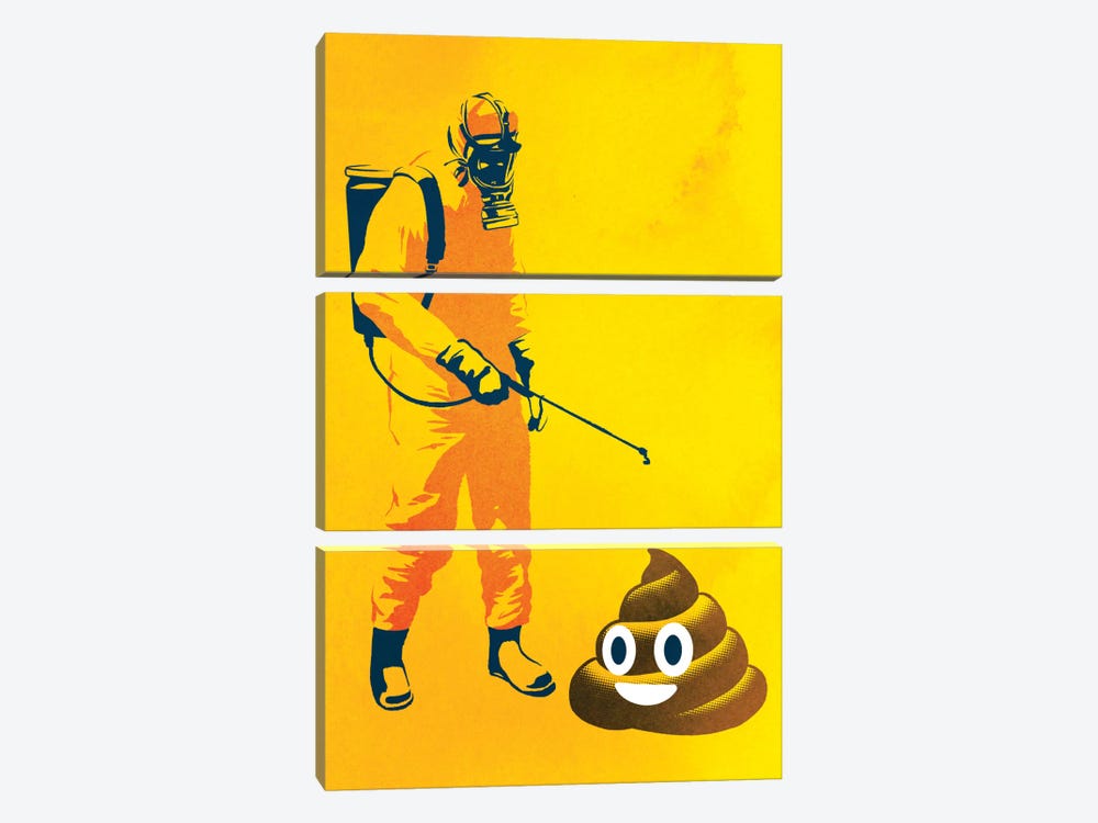 Poo Poo by Rob Dobi 3-piece Canvas Wall Art